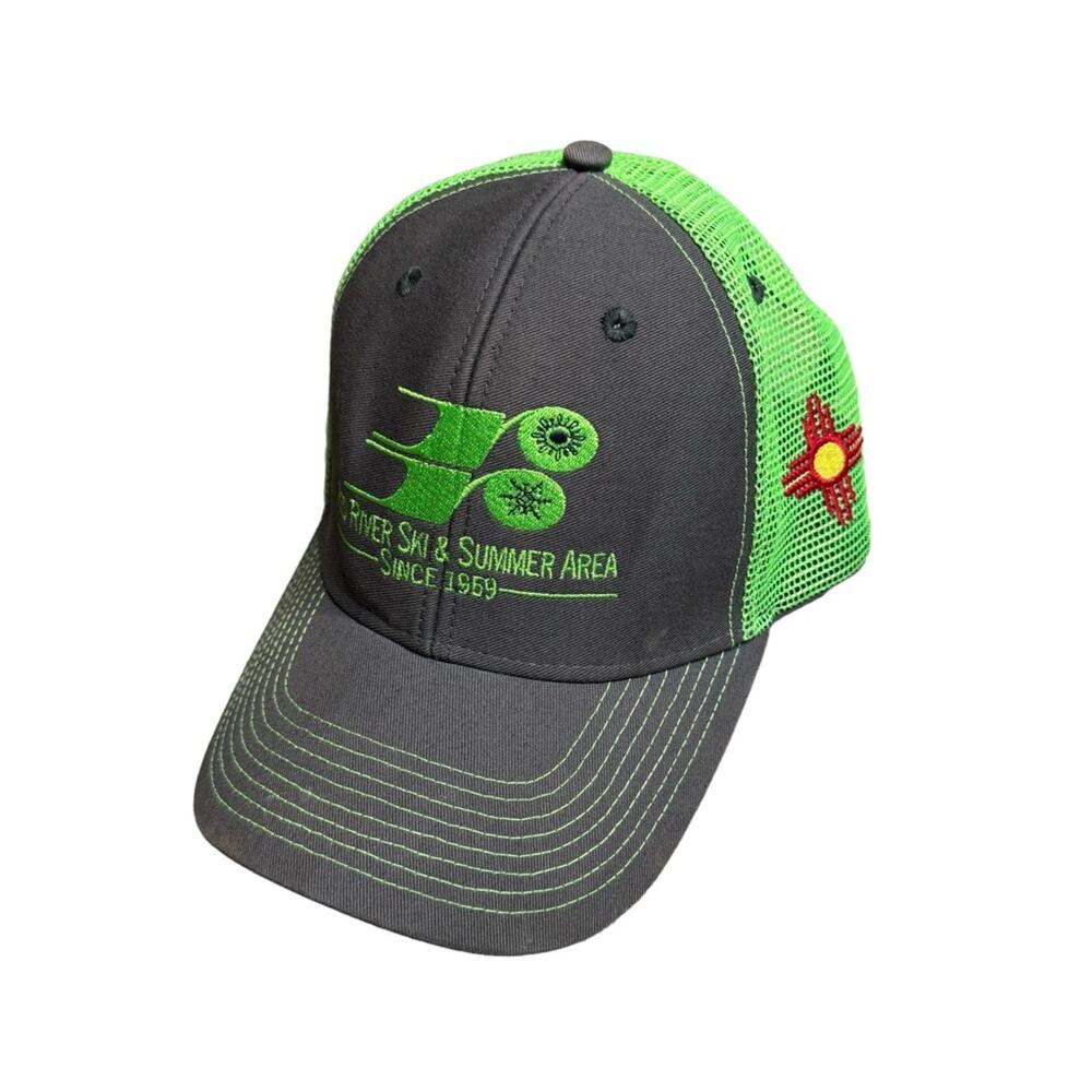 OURAY SPORTSWEAR ‘RED RIVER SKI & SUMMER AREA’ Green Mesh SnapBack Hat Women’s